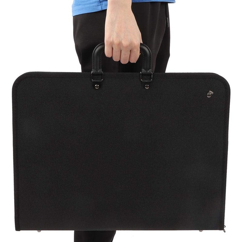 Simlug Drawing Board Bag, Art Portfolio Case, 18.9 X 14.5 Inch PVC A3 Art Portfolio Tote, Painting Plate Bag Drawing Sketch Board Storage Bag for Students Designers - Image 2